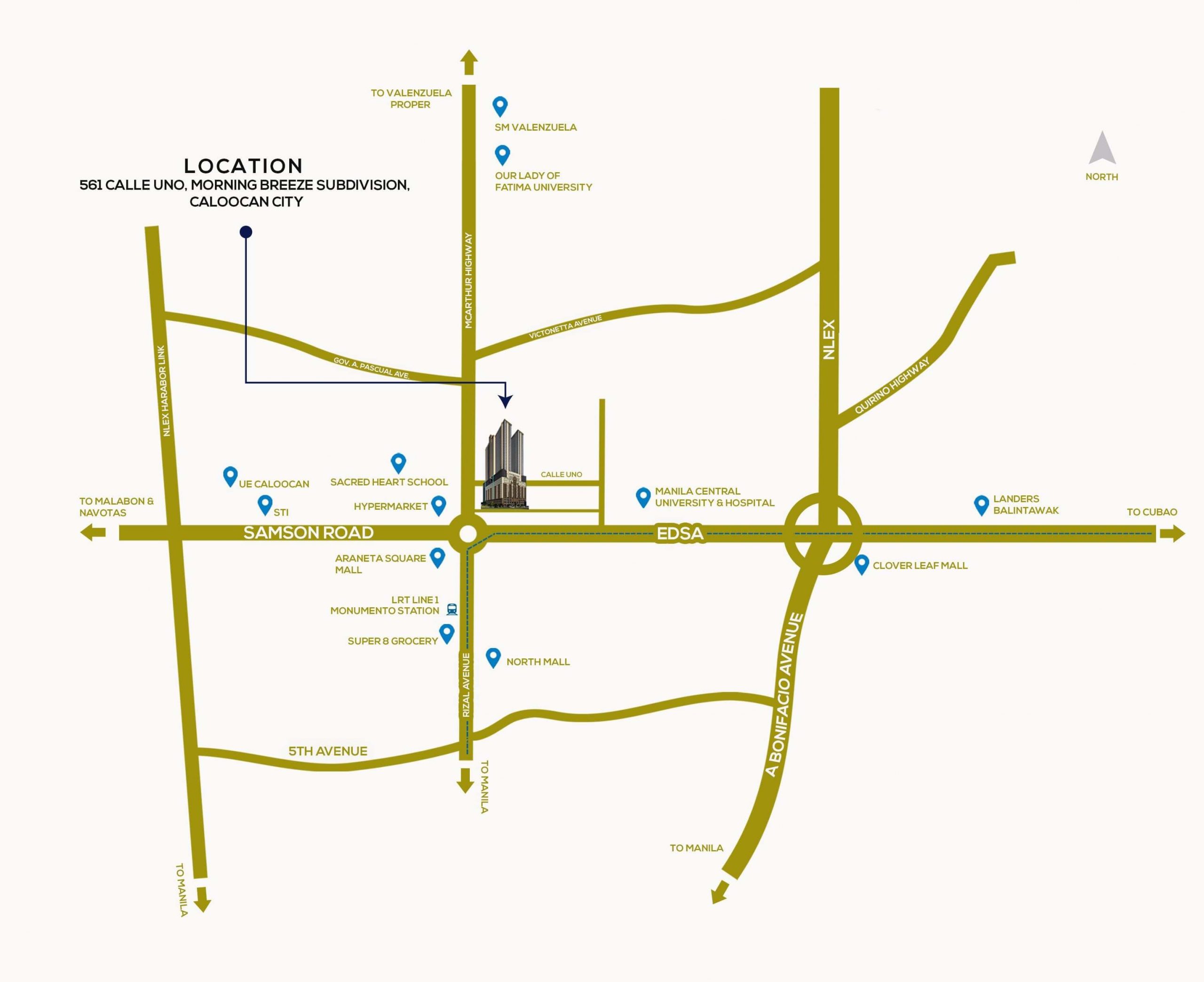 Victoria Sports Tower Monumento Location Map